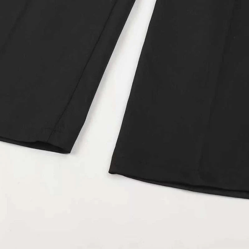 Women's Dress Pants High-Waist Straight-Leg Wrinkle-Resistant Polyester
