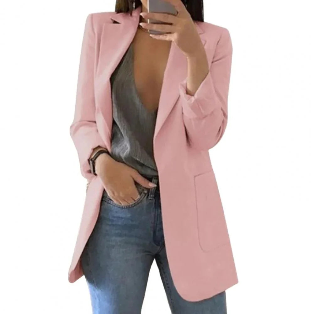 Women's Long Blazer Longline Regular Fit Sizes S-5XL