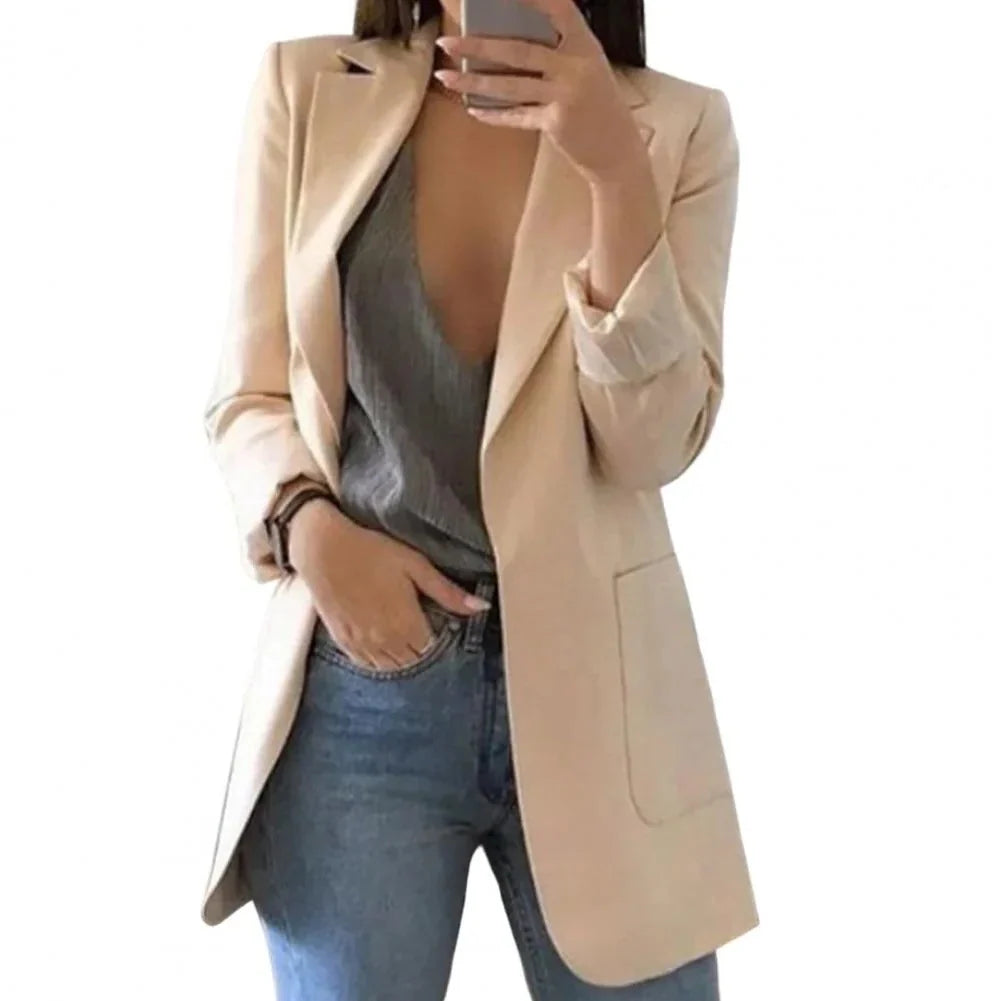 Women's Long Blazer Longline Regular Fit Sizes S-5XL