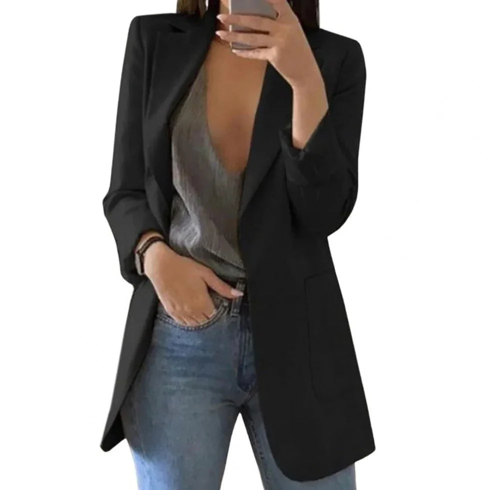 Women's Long Blazer Longline Regular Fit Sizes S-5XL