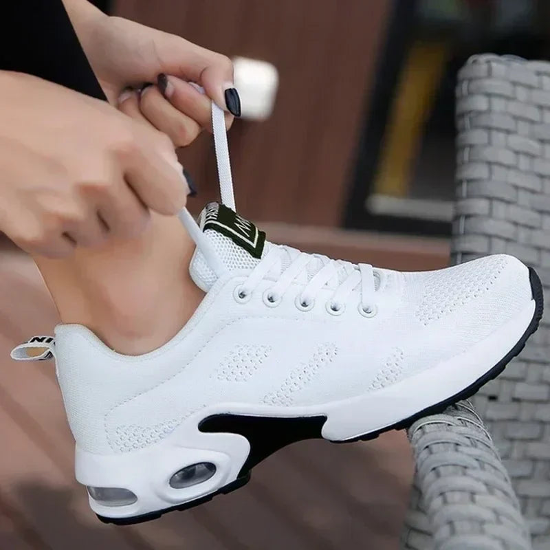 Women's Sneakers Breathable Knit Air-Cushioned Slip-On