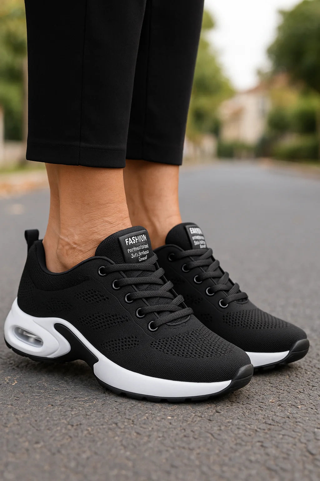 Women's Sneakers Breathable Knit Air-Cushioned Slip-On