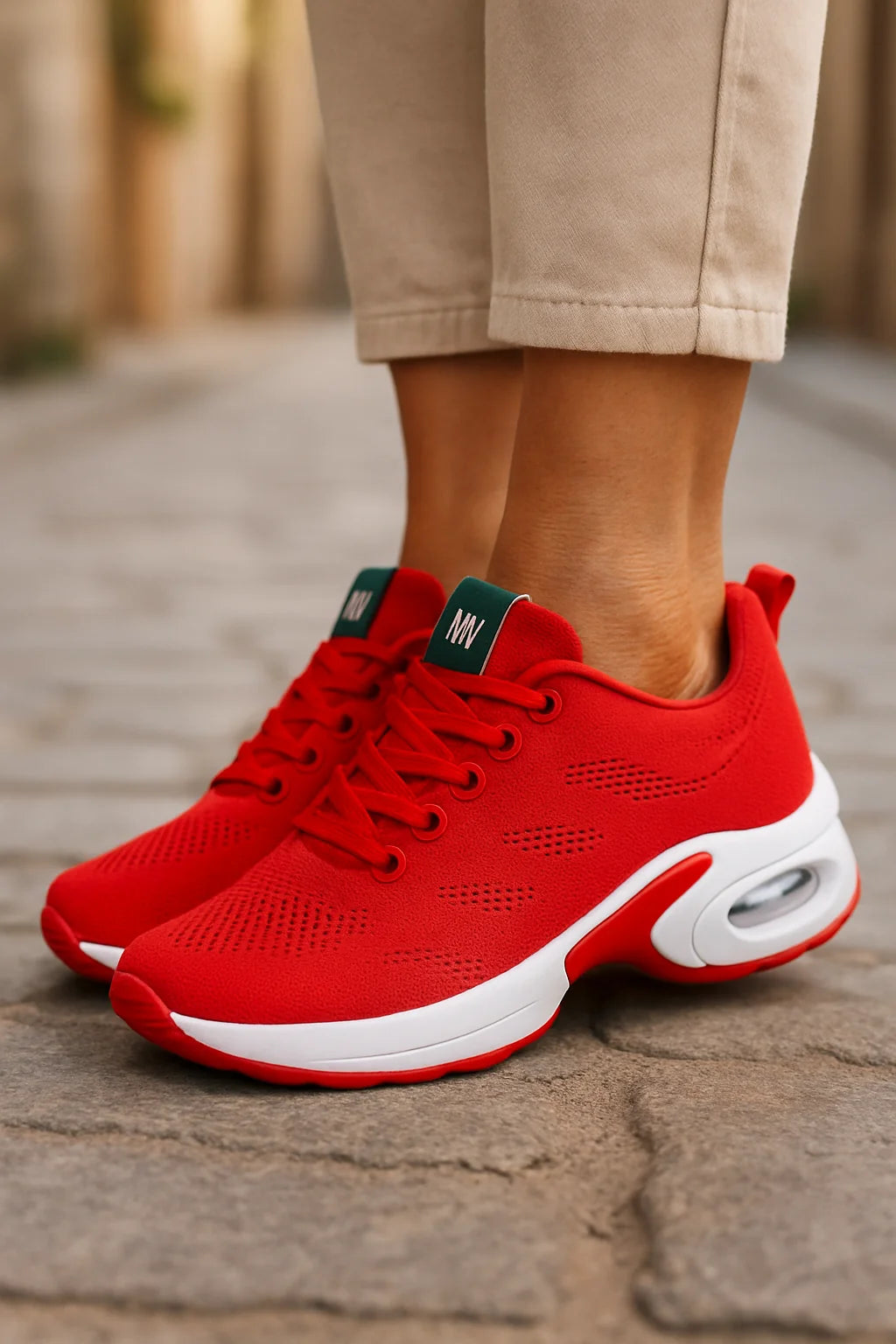 Women's Sneakers Breathable Knit Air-Cushioned Slip-On