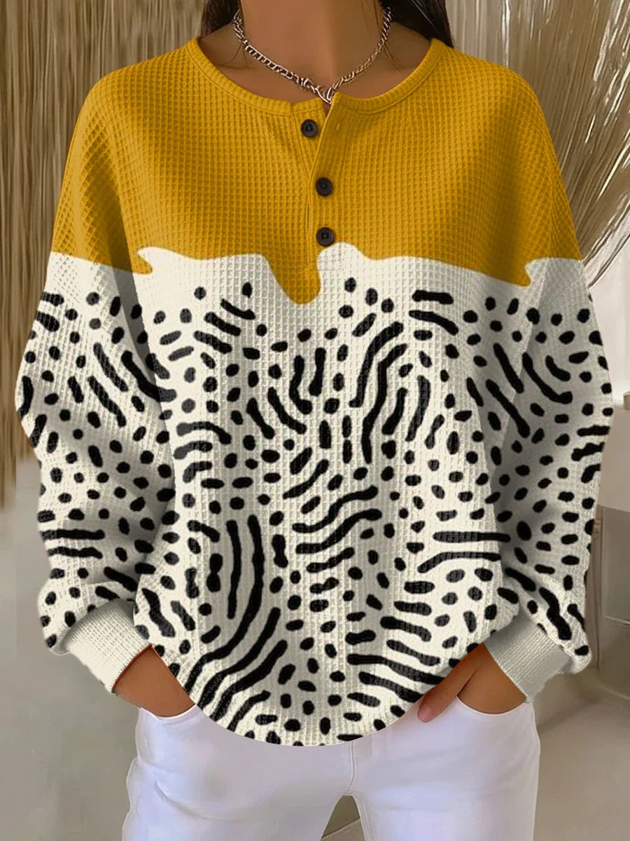 Women's Sweater Thick Waffle Knit Brushed Interior for Cozy Warmth