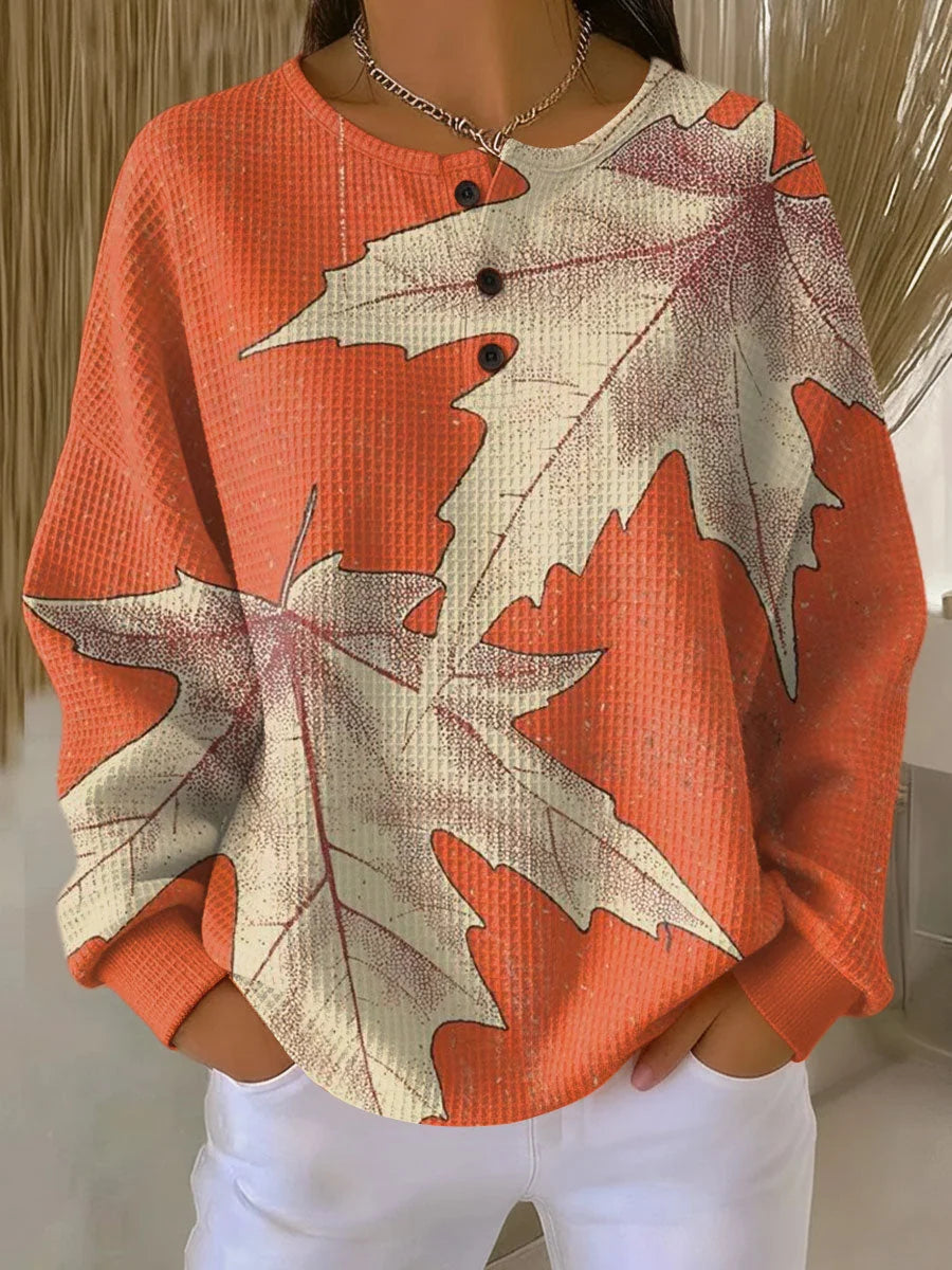 Women's Sweater Thick Waffle Knit Brushed Interior for Cozy Warmth