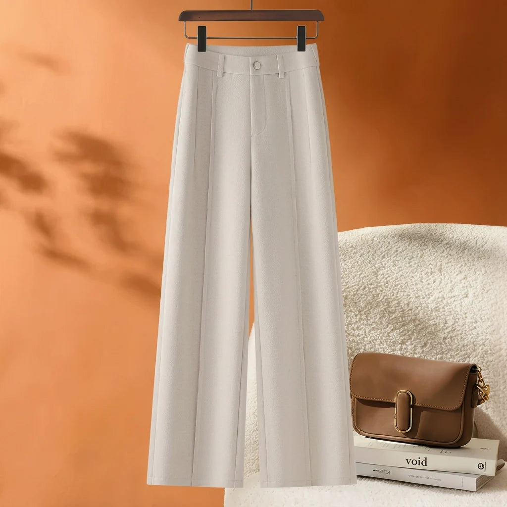 Women's Trousers Lambswool Straight Leg Warm & Lightweight