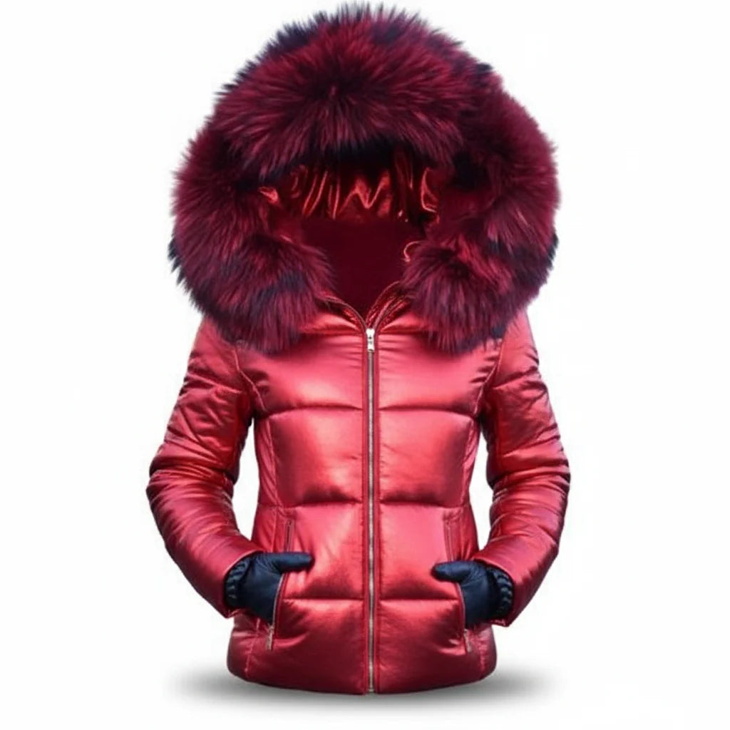 Women's Winter Parka Thick Padded Wind & Water Resistant Hooded Jacket