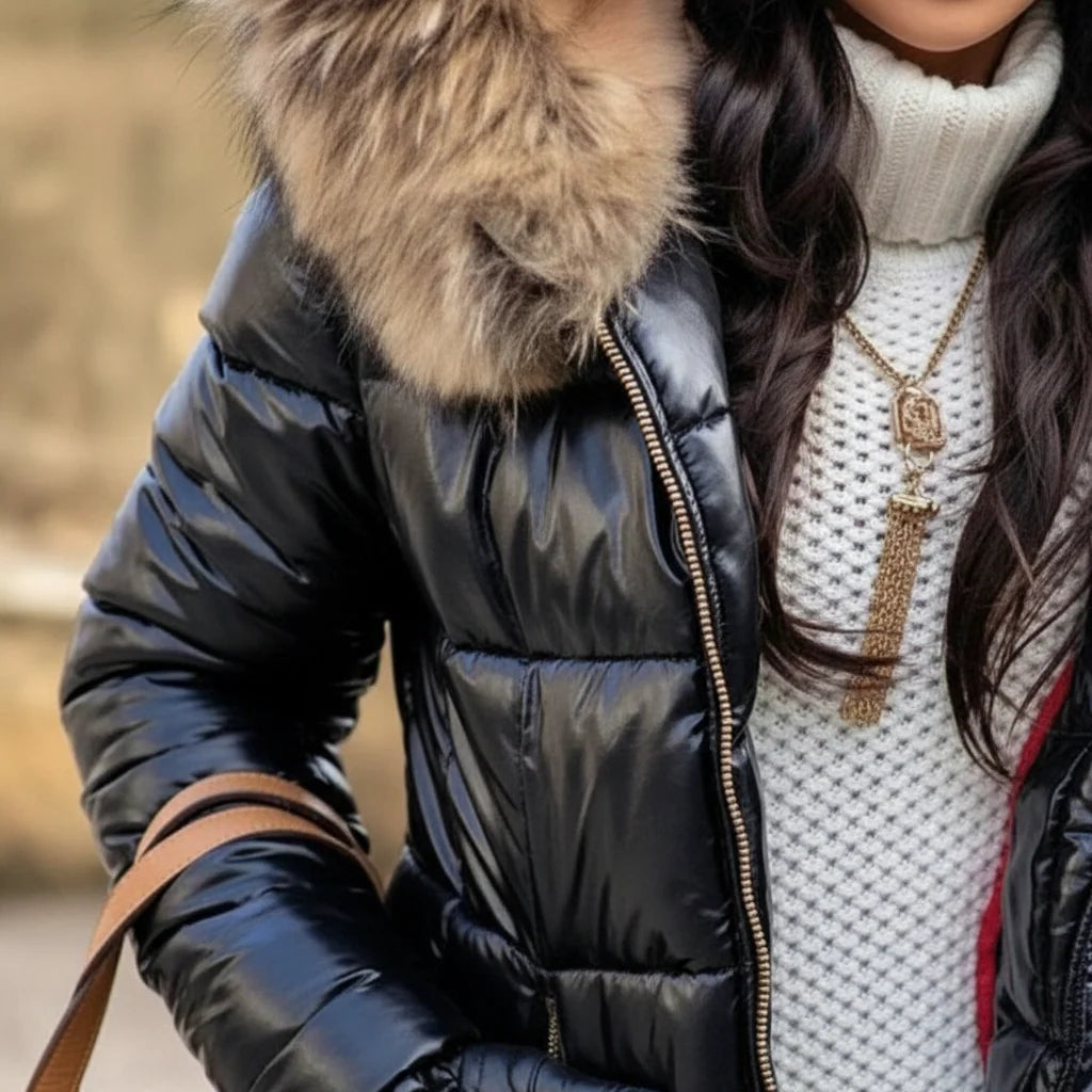 Women's Winter Parka Thick Padded Wind & Water Resistant Hooded Jacket