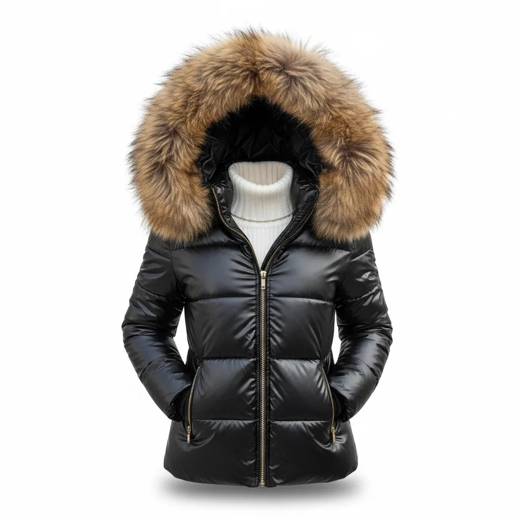 Women's Winter Parka Thick Padded Wind & Water Resistant Hooded Jacket