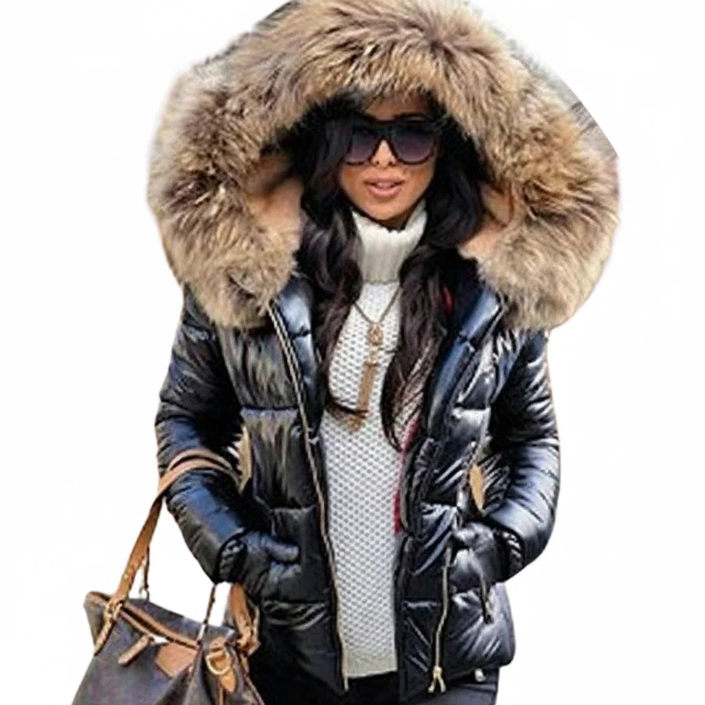 Women's Winter Parka Thick Padded Wind & Water Resistant Hooded Jacket