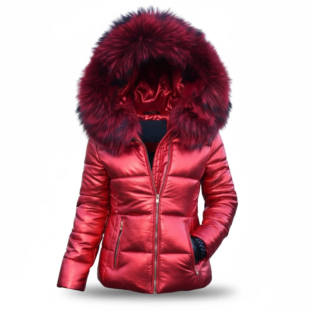 Women's Winter Parka Thick Padded Wind & Water Resistant Hooded Jacket