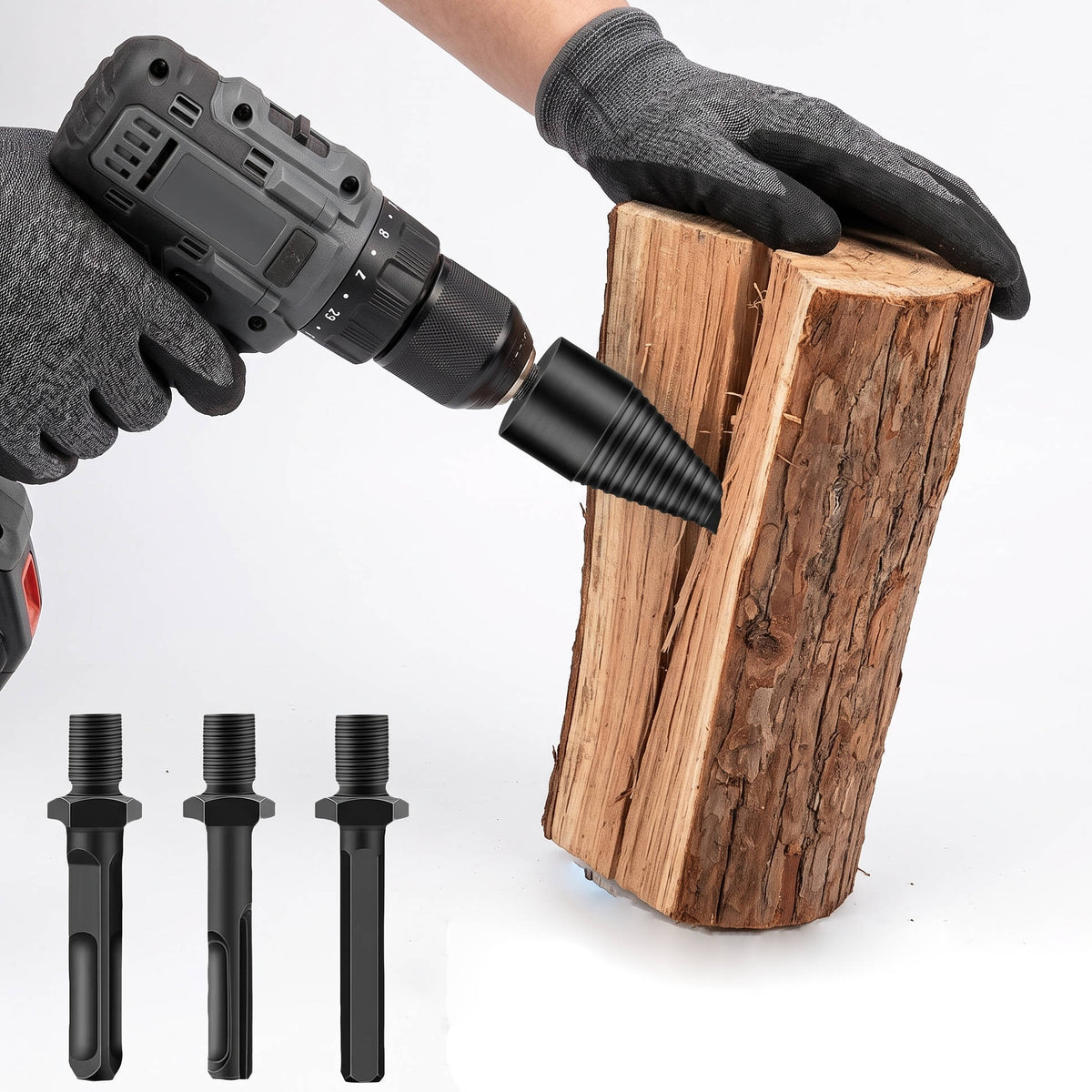 Wood Splitting Drill Bit Carbon Steel Universal Shank