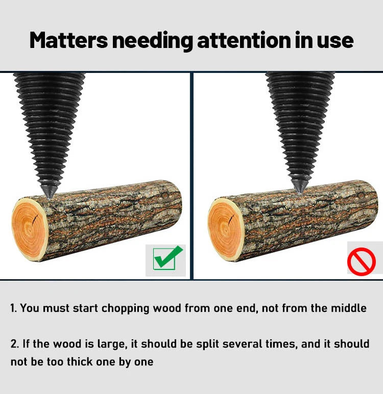 Wood Splitting Drill Bit Carbon Steel Universal Shank