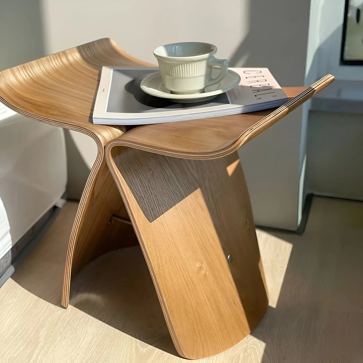 Wooden Bench Handmade Solid Paulownia Lightweight