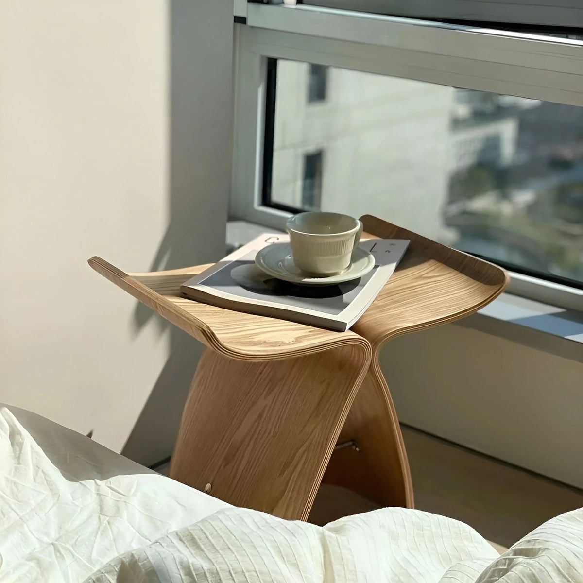 Wooden Bench Handmade Solid Paulownia Lightweight