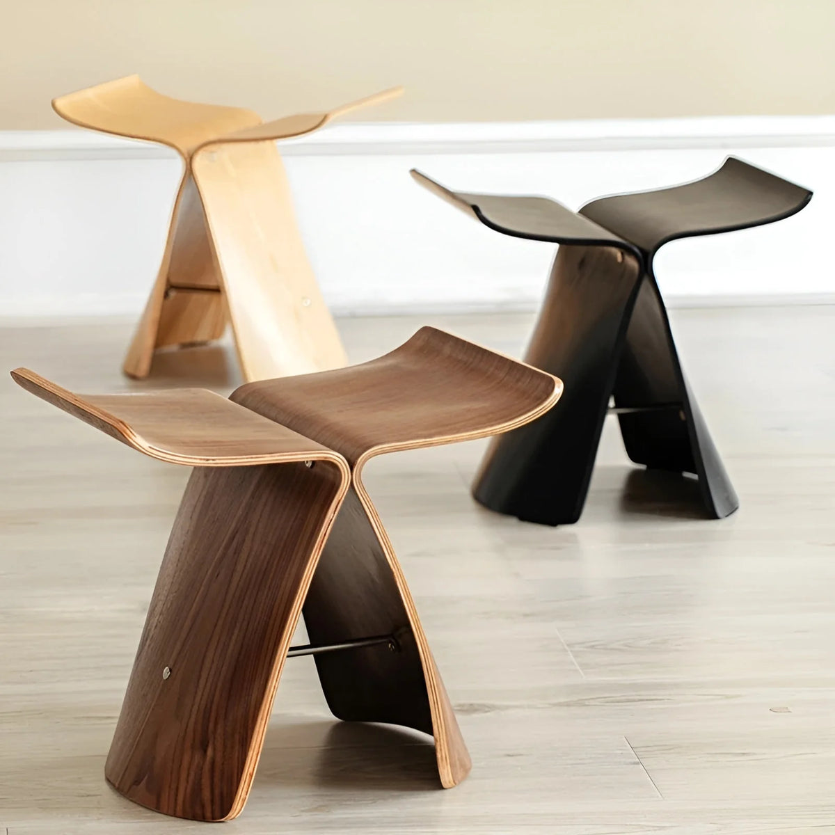 Wooden Bench Handmade Solid Paulownia Lightweight