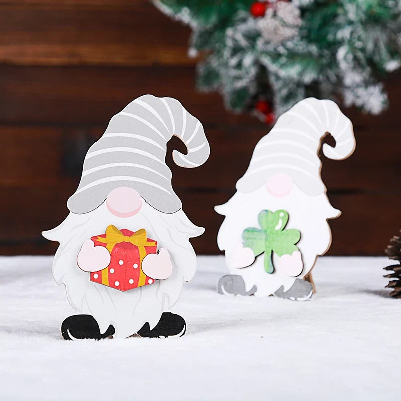 Wooden Decorative Figures Handcrafted Eco-Friendly Seasonal Motifs