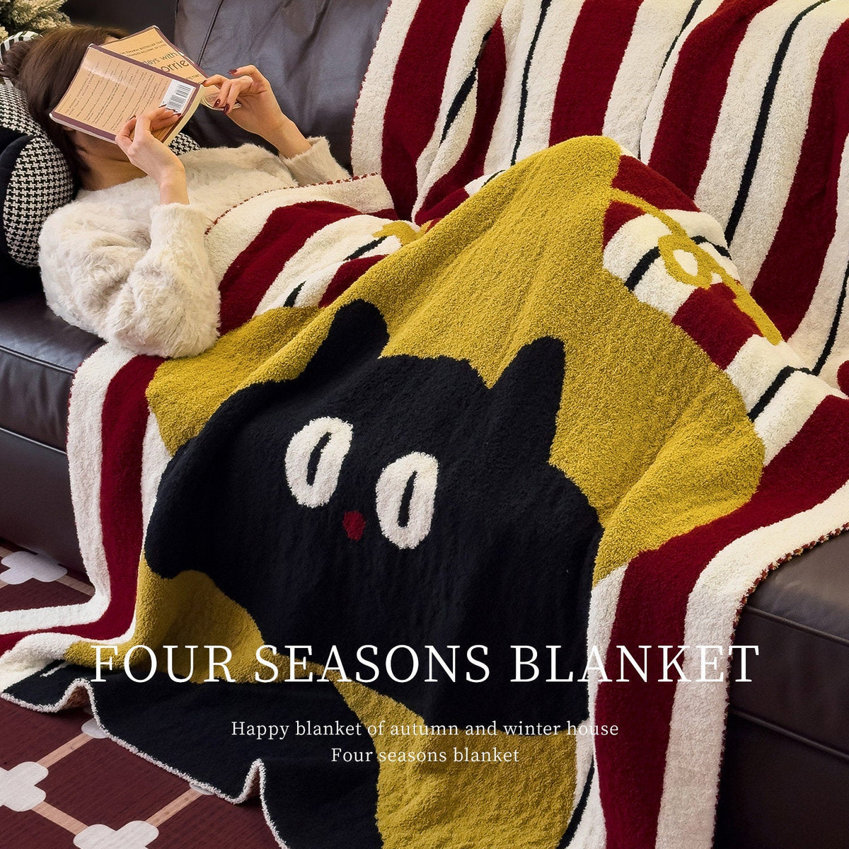 Wool Blanket Lightweight Fluffy Finish Cartoon Designs