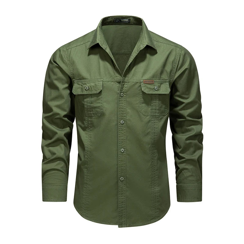 Work Shirt Cotton-Rich Canvas Reinforced Shoulders Chest Pockets
