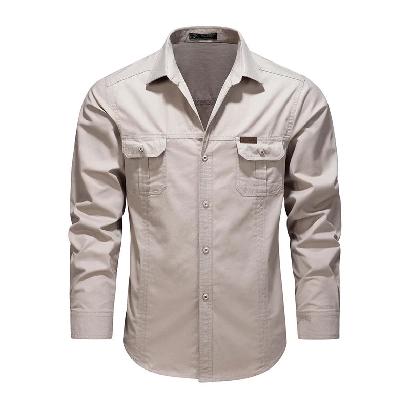 Work Shirt Cotton-Rich Canvas Reinforced Shoulders Chest Pockets