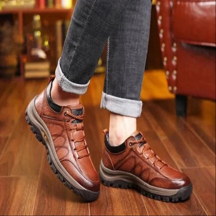Work Shoes Arch Support Cushioned Insole Textured Grip Sole