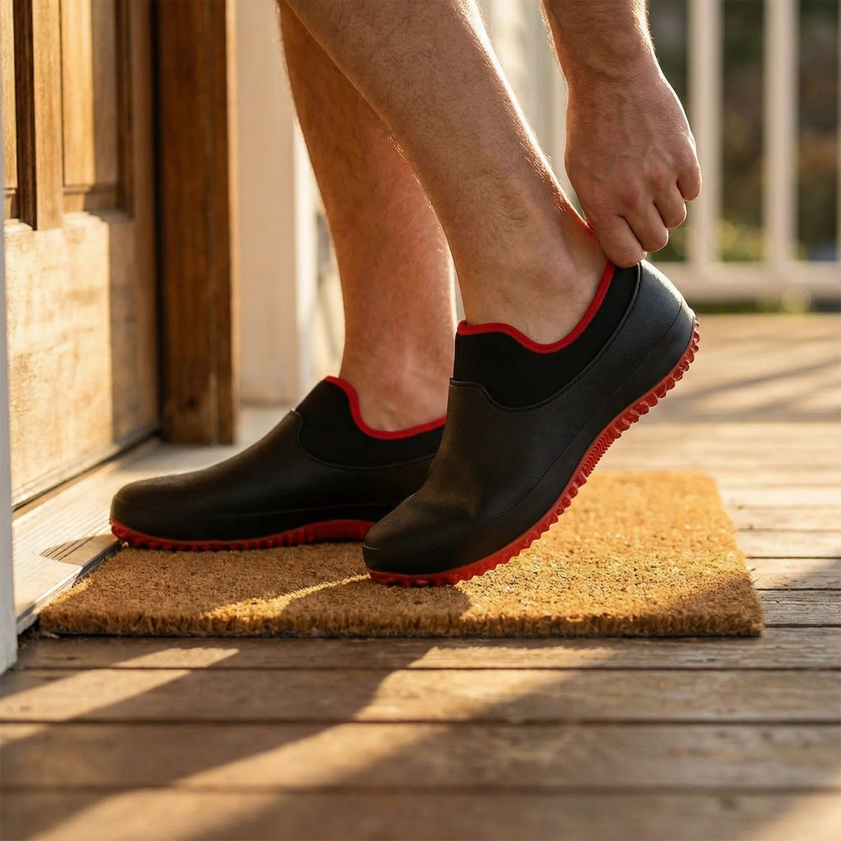 Work Shoes Liquid-Resistant Slip-On Grip Sole