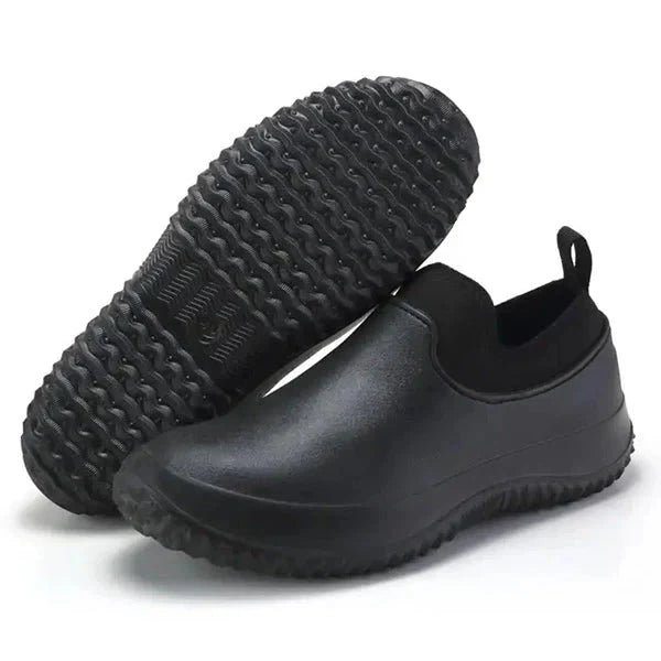 Work Shoes Liquid-Resistant Slip-On Grip Sole
