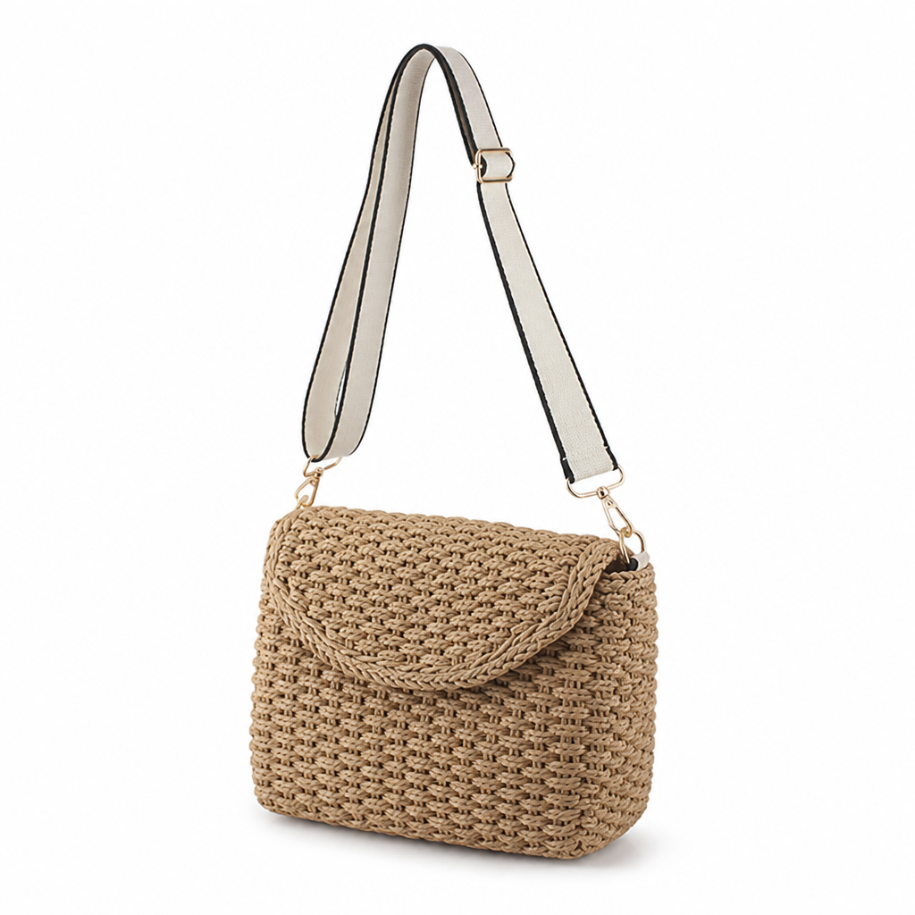 Woven Dual-Carry Handbag (Removable Strap)