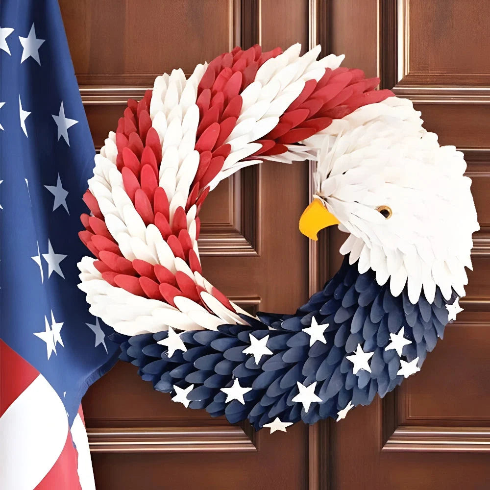Wreath 3D Eagle Boxwood Weather-Resistant