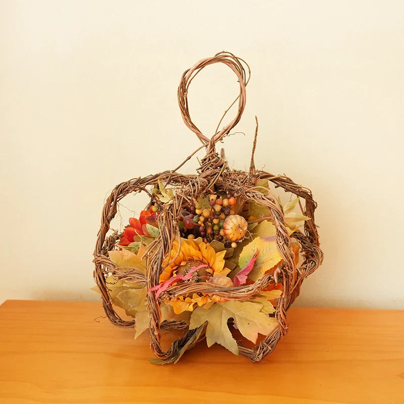 Wreath Autumn Artificial Pumpkins Indoor & Outdoor