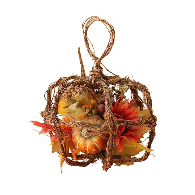 Wreath Autumn Artificial Pumpkins Indoor & Outdoor