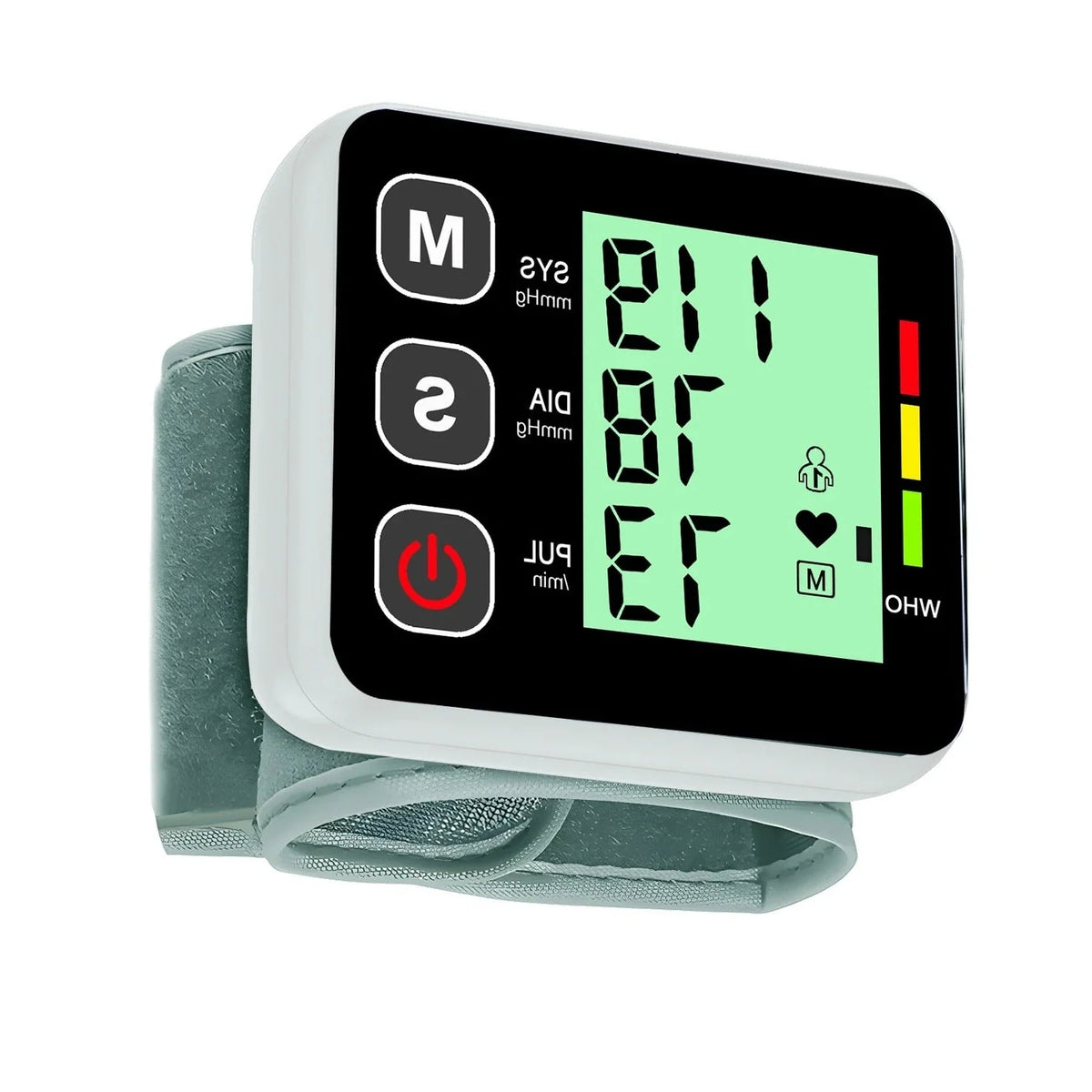 Wrist Blood Pressure Monitor Automatic Cuff Inflation 60-Reading Memory