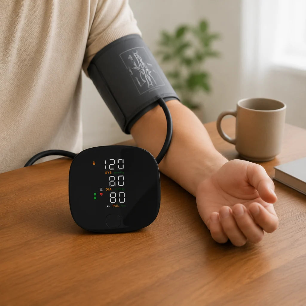 Wrist Blood Pressure Monitor One-Touch Arrhythmia Detection USB-Rechargeable