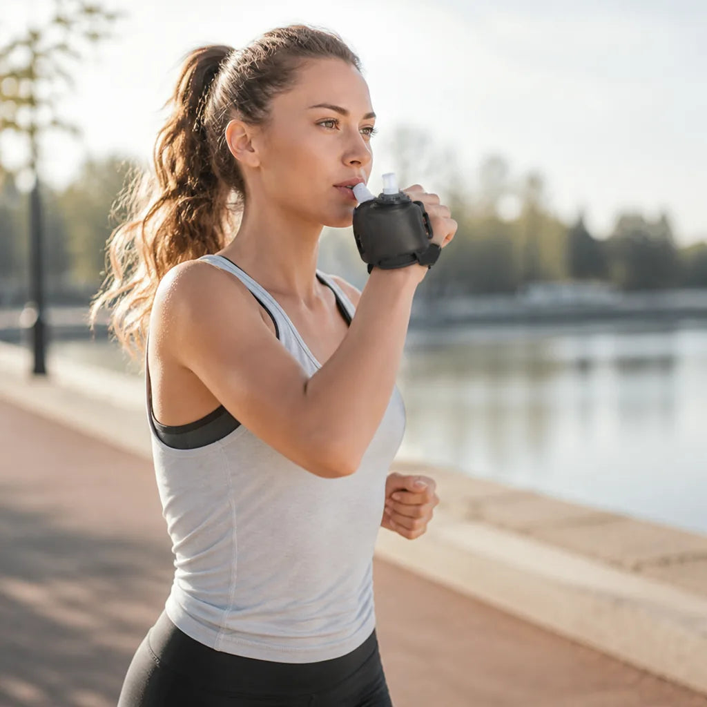 Wrist Hydration Bottle Handsfree Silicone Bite Mouthpiece
