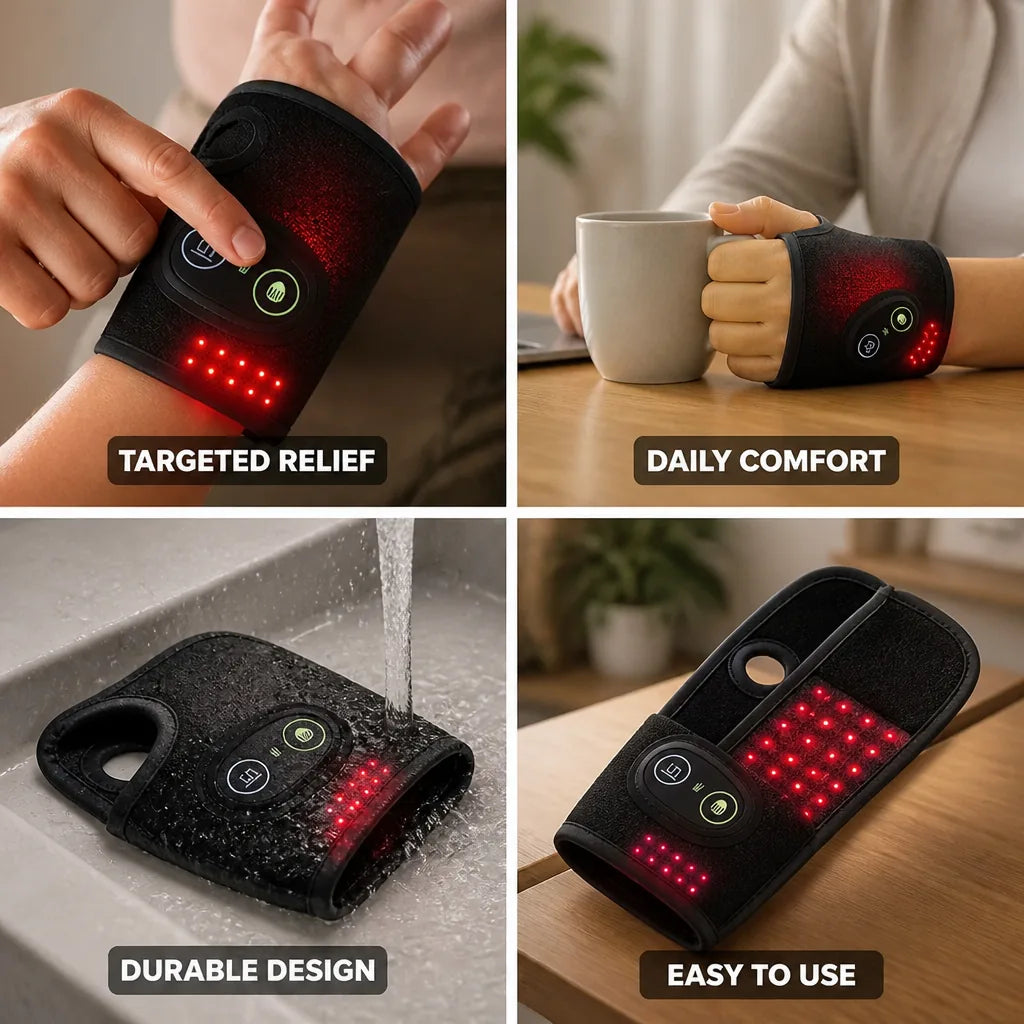 Wrist Light Therapy Band Red Light Pain Relief