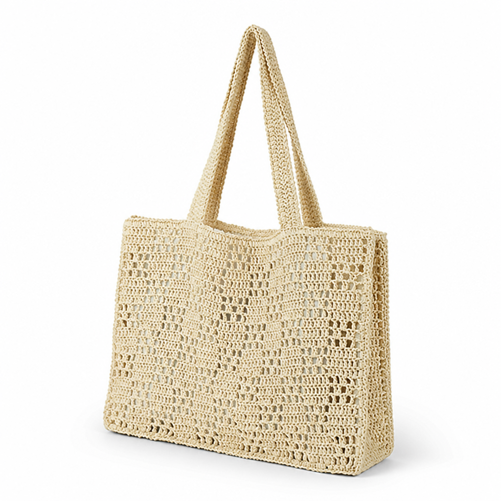 XXL Handwoven Macrame Beach Tote (Long Straps)