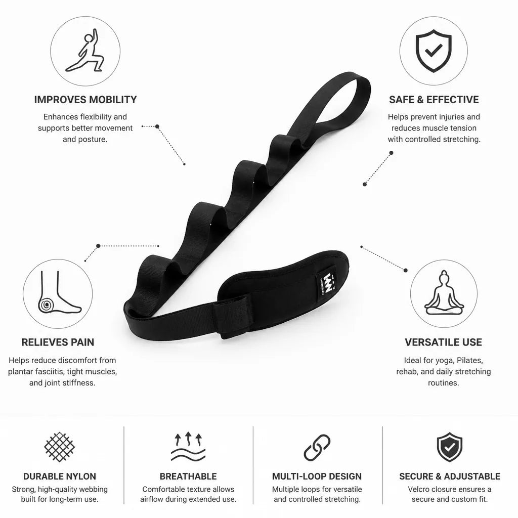 Yoga Stretching Strap Multi-Loop Nylon Webbing