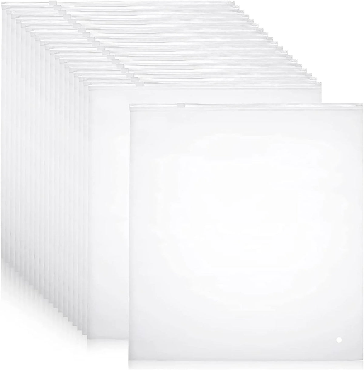 Zip Storage Bags Frosted Translucent Slide Zip Closure