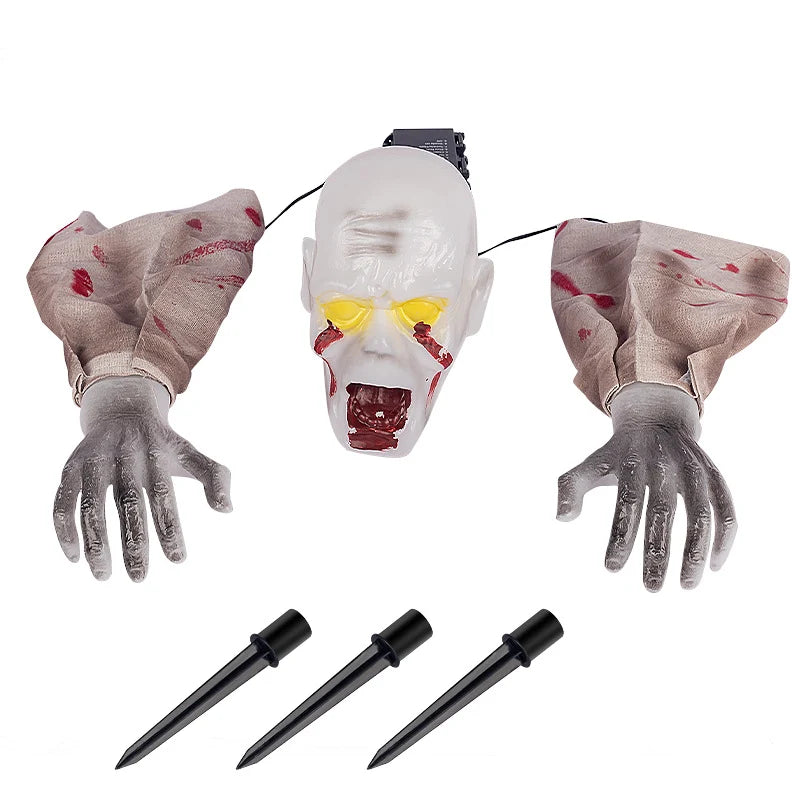Zombie Prop Motion-Activated Glowing Eyes Weather-Resistant