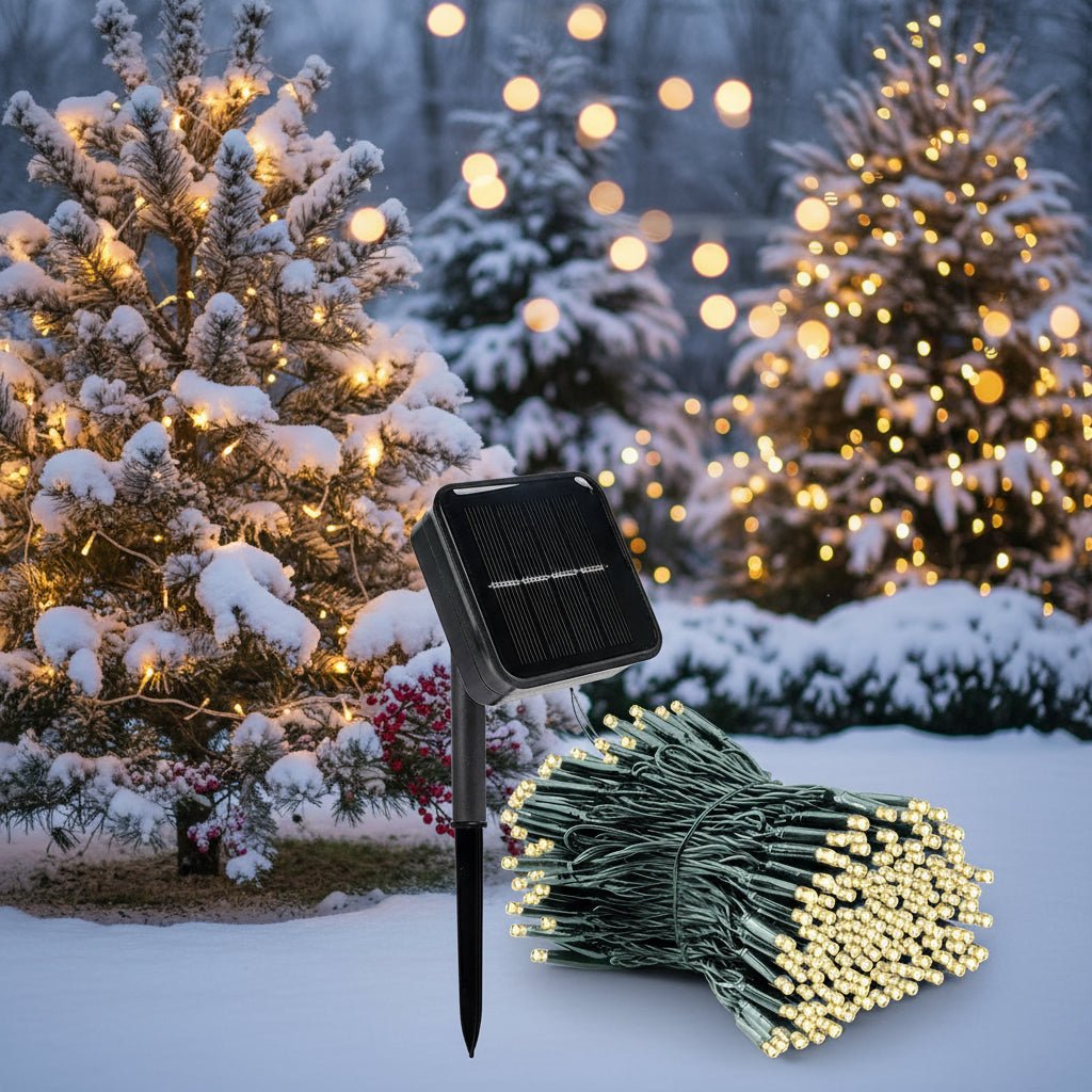 Weatherproof Solar LED String Lights with 8 Lighting Modes