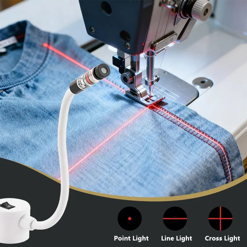 Laser Sewing Assistant with Magnetic Features for Sewing Machines
