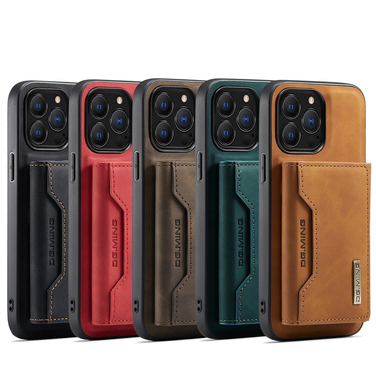 Detachable Leather Phone Case with Wallet and Kickstand for iPhone