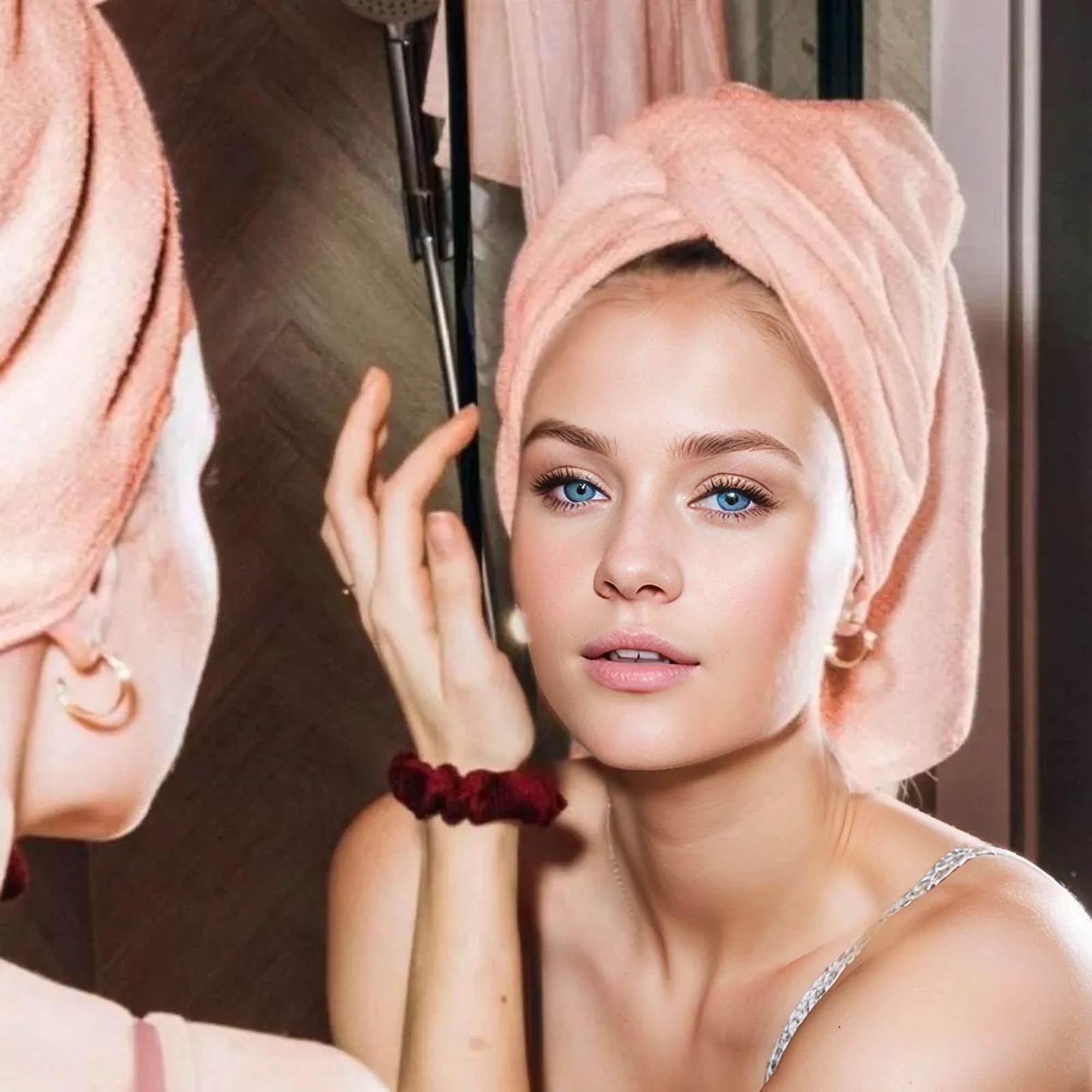 Coral Velvet Hair Towel Wrap for Quick Drying and Frizz Control
