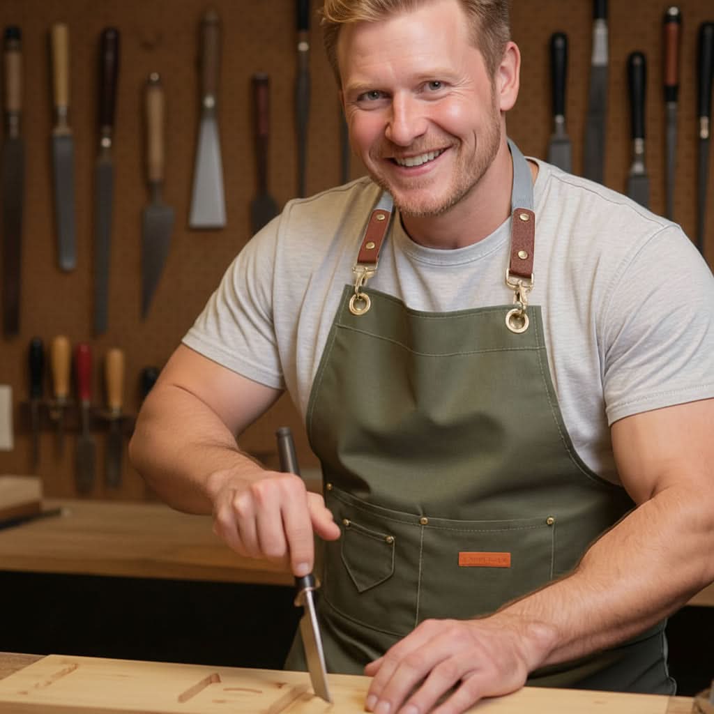 Utility Apron for Everyday Work - Durable and Organized Design