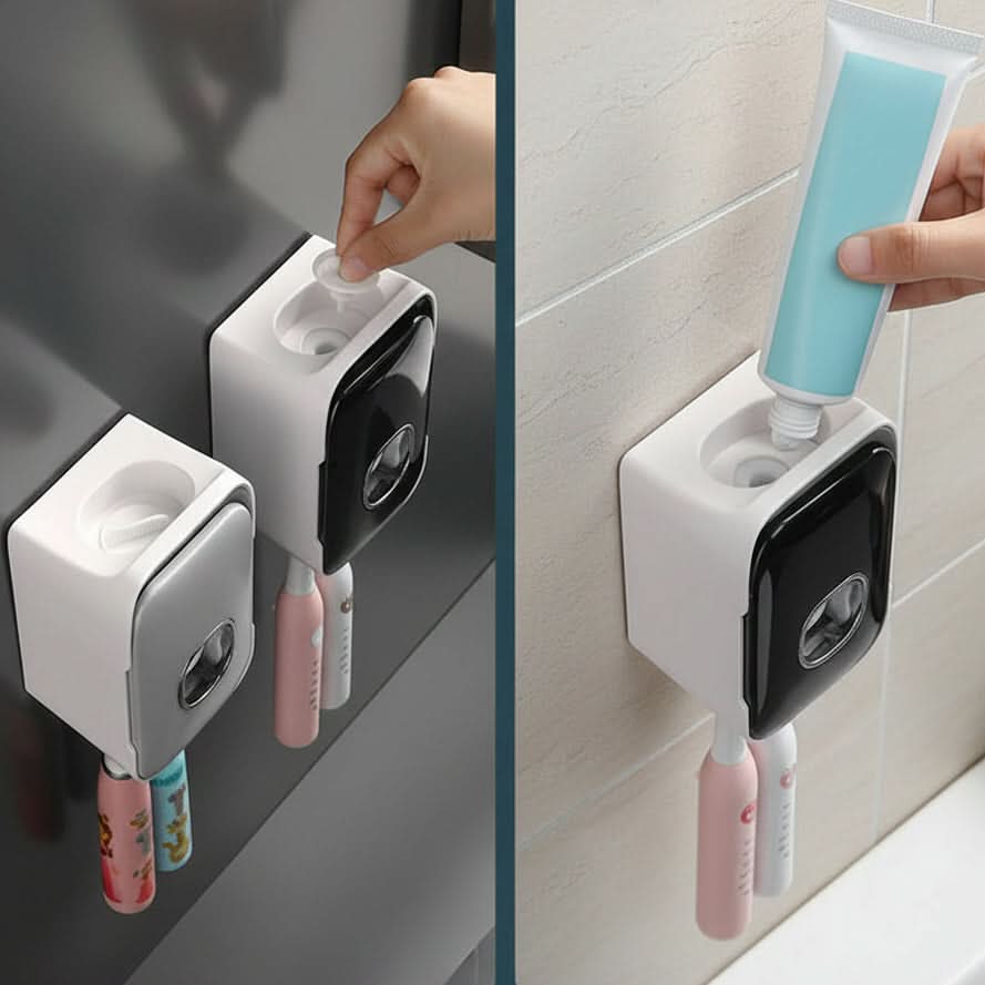 Manual Toothpaste Dispenser for a Tidy Bathroom Setup