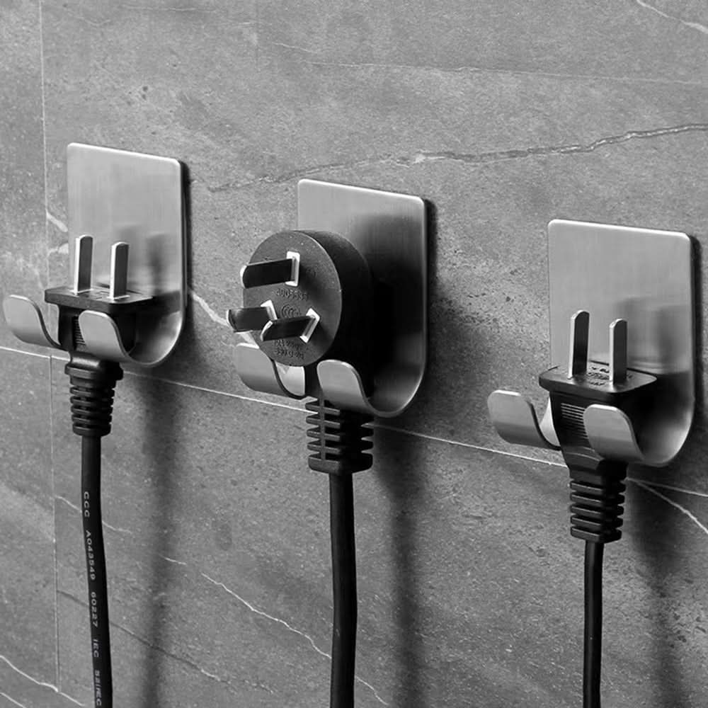 Punch-Free Razor Organizer in Space Aluminum for Tidy Bathroom Storage