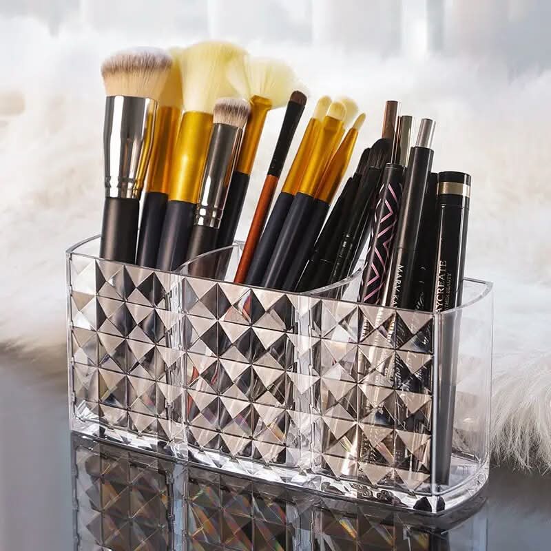 Diamond Patterned Bathroom Storage Cabinet for Cosmetics and Essentials