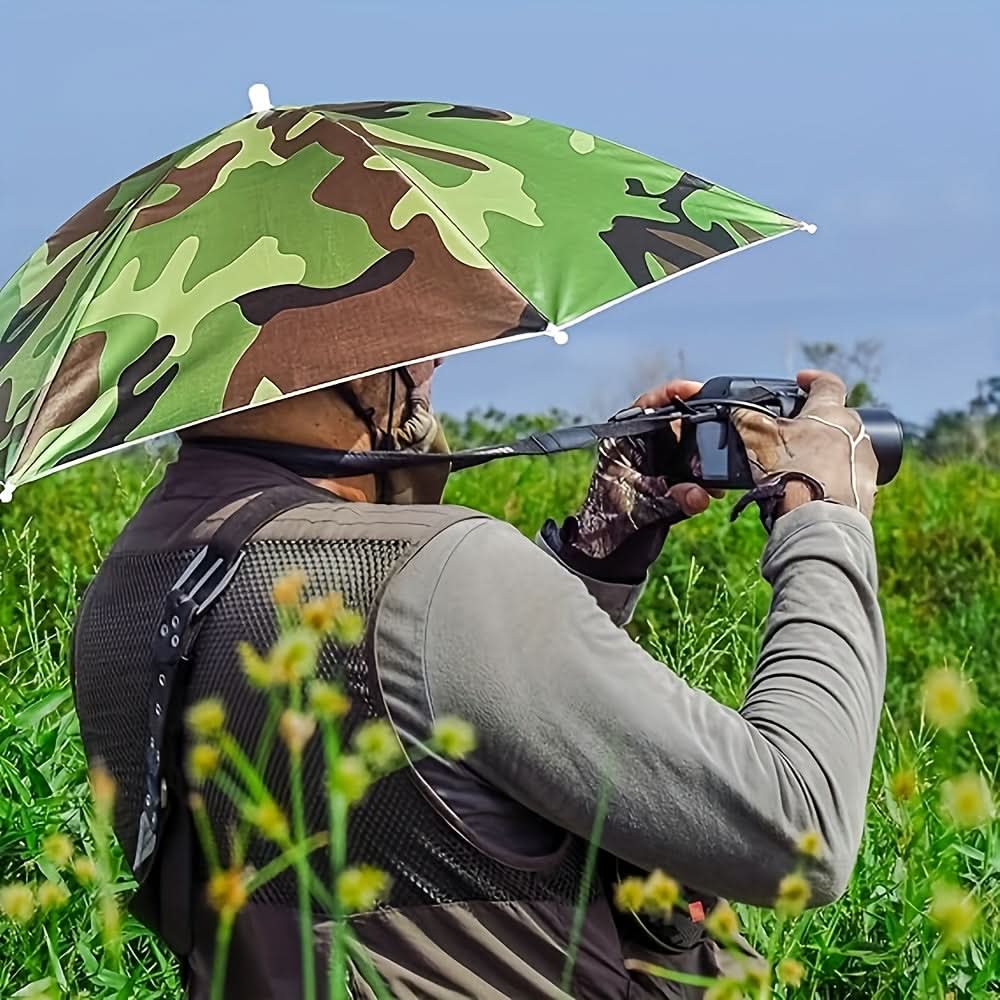 Hands-Free Umbrella Hat for Sun Protection – Lightweight Outdoor Gear