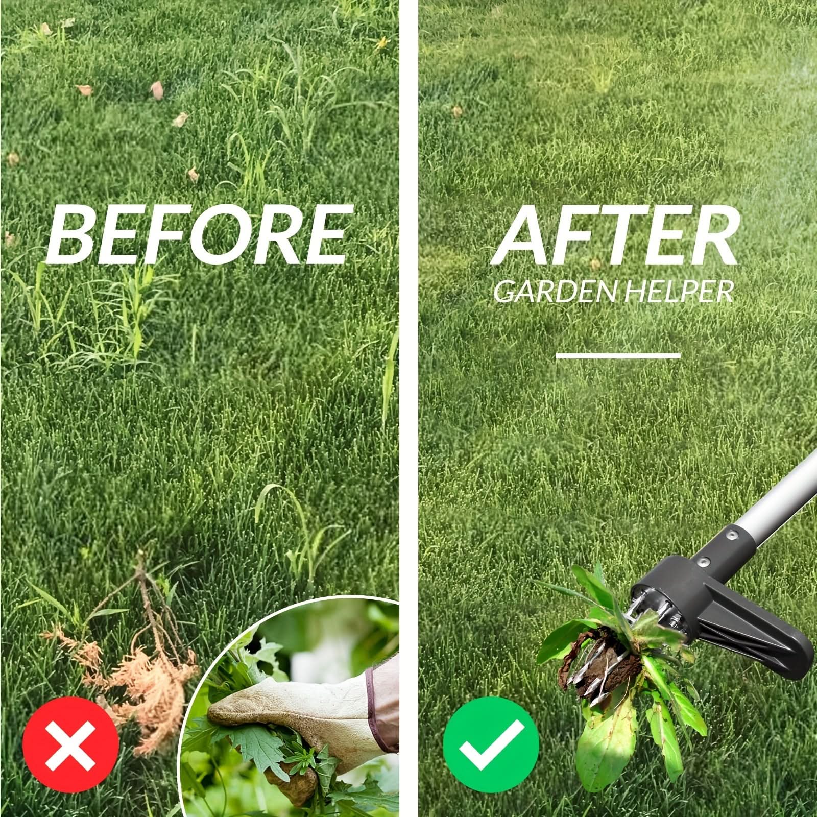 Garden Maintenance Tool - Stand-Up Weeder for Easy and Clean Weeding