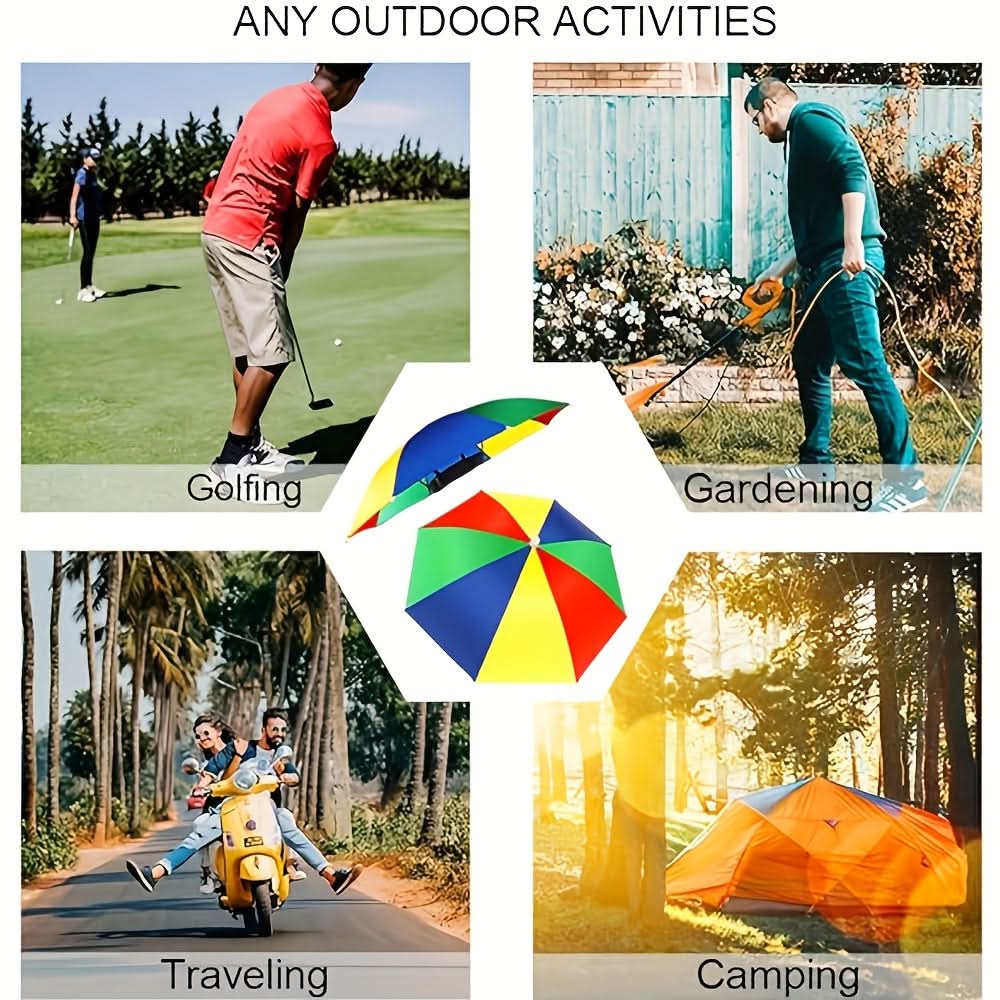Hands-Free Umbrella Hat for Sun Protection – Lightweight Outdoor Gear